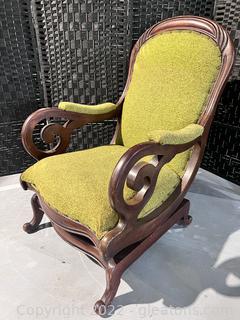 Beautiful Vintage Rocking Chair with Coil Springs 